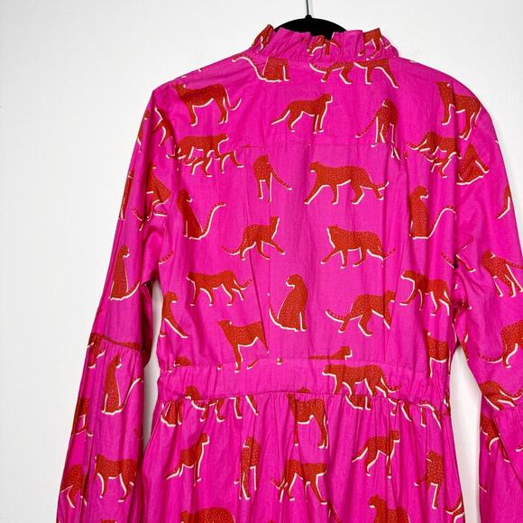 Sheridan French Britt Dress in Pink Festive Cheetah Print Size XL - Picture 10 of 12